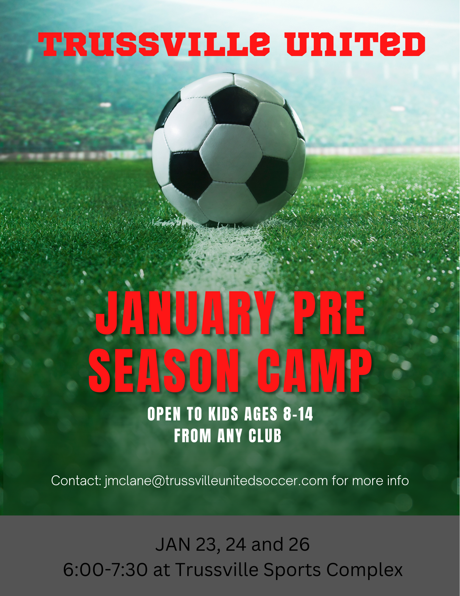 Pre Season Camp Flyer